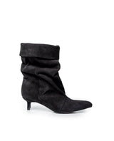 Womens Cowhide Leather Mid-Shaft Boots - Special Collection - Black 63_264H204_NEG194007_3