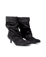 Womens Cowhide Leather Mid-Shaft Boots - Special Collection - Black 63_264H204_NEG194007_6