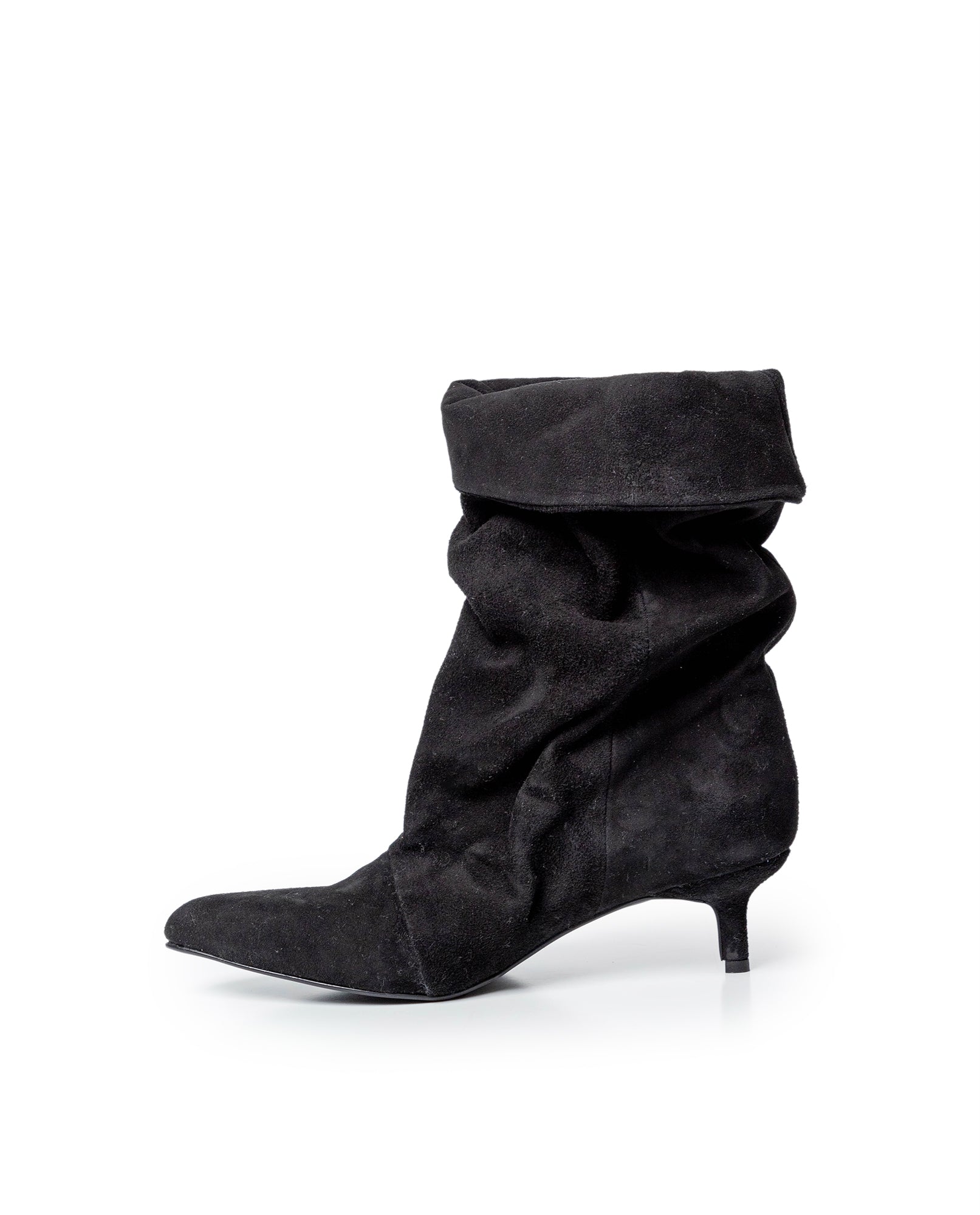 Womens Cowhide Leather Mid-Shaft Boots - Special Collection - Black 63_264H204_NEG194007_7
