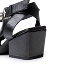 Womens Cowhide Leather Flat Shoes - Special Collection - Black 63_264H207_NEG194007_7