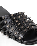 Women´s Leather Studded Sandals - Black 63_269G000_NEG194007_4