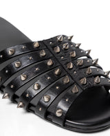 Women´s Leather Studded Sandals - Black 63_269G000_NEG194007_4