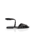 Women´s Leather Studded Sandals - Black 63_269G000_NEG194007_5
