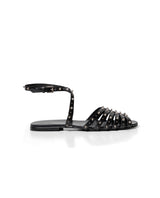 Women´s Leather Studded Sandals - Black 63_269G000_NEG194007_5