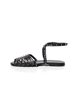 Women´s Leather Studded Sandals - Black 63_269G000_NEG194007_7