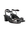 Women's Metal Studded High Heel Leather Sandals Navigator 63_269G002_NEG194007_0