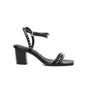 Women's Metal Studded High Heel Leather Sandals Navigator 63_269G002_NEG194007_3