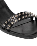 Women's Metal Studded High Heel Leather Sandals Navigator 63_269G002_NEG194007_4