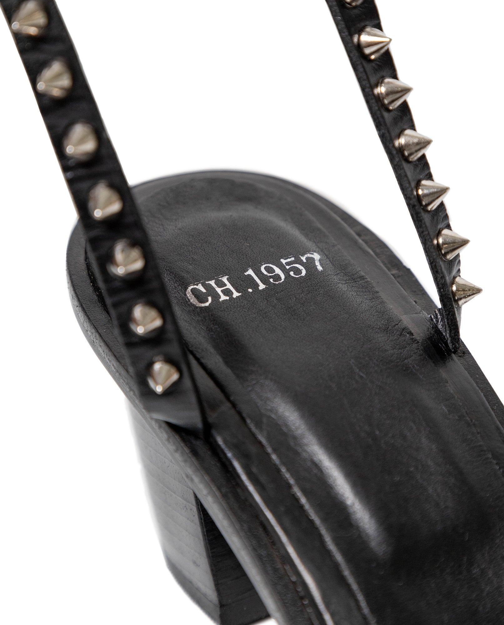 Women's Metal Studded High Heel Leather Sandals Navigator 63_269G002_NEG194007_6
