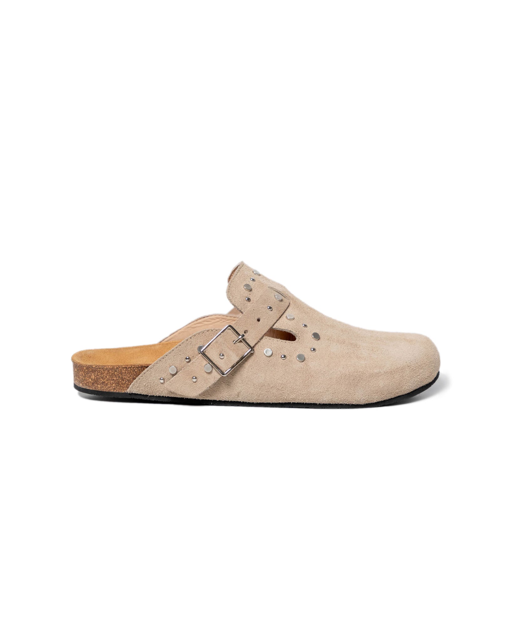 Women's Clogs in Leather Rounded Silhouette - Khaki - 2