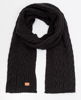 Braided Knit Scarf - Black 63_282F000_NEG194007_0