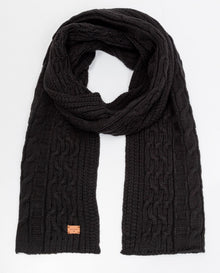 Braided Knit Scarf - Black 63_282F000_NEG194007_0