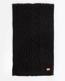 Braided Knit Scarf - Black 63_282F000_NEG194007_3