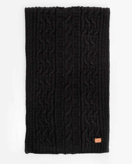 Braided Knit Scarf - Black 63_282F000_NEG194007_3