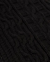 Braided Knit Scarf - Black 63_282F000_NEG194007_5