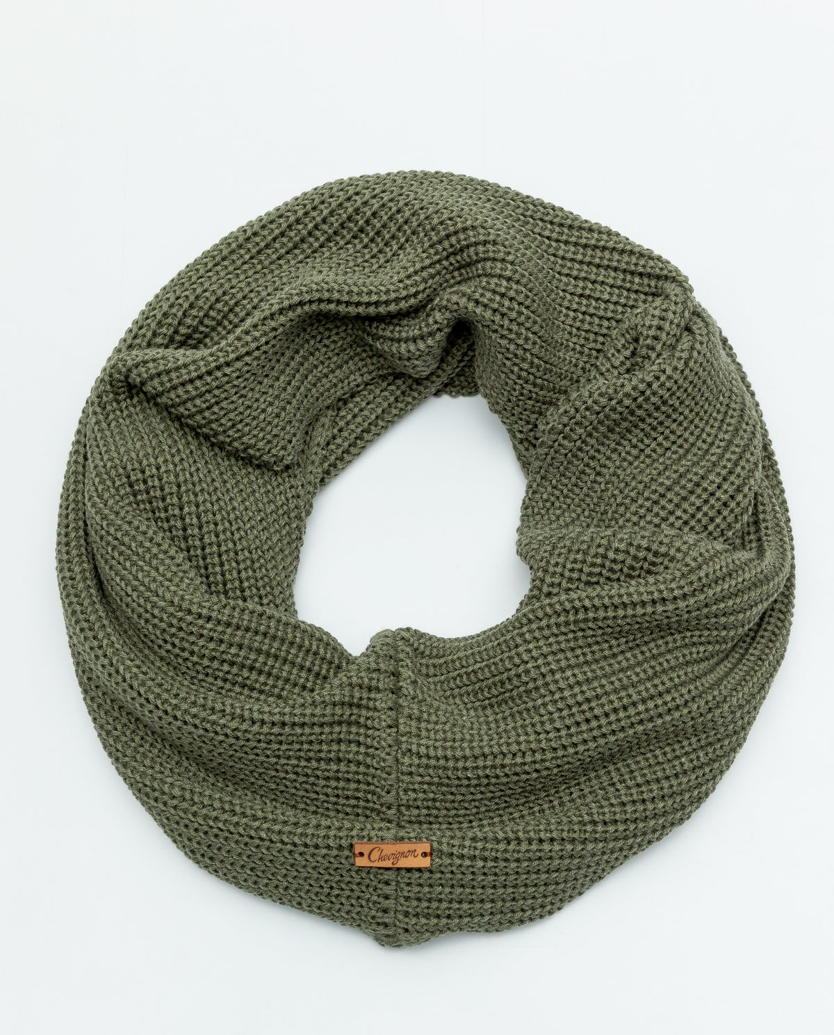 Knit Infinity Scarf - Green 63_289F000_VER180312_6