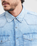 Men's Denim Trucker Jacket Light Blue Comfort Denim 311G002 - 2