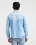 Men's Denim Trucker Jacket Light Blue Comfort Denim 311G002 - 3