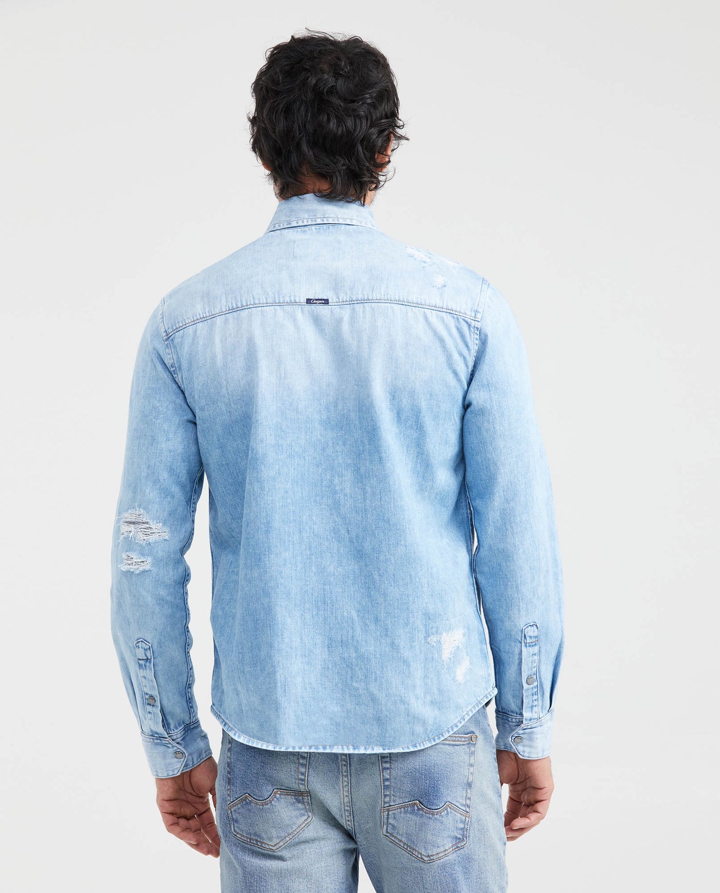 Men's Denim Trucker Jacket Light Blue Comfort Denim 311G002 - 3