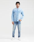 Men's Denim Trucker Jacket Light Blue Comfort Denim 311G002 - 6