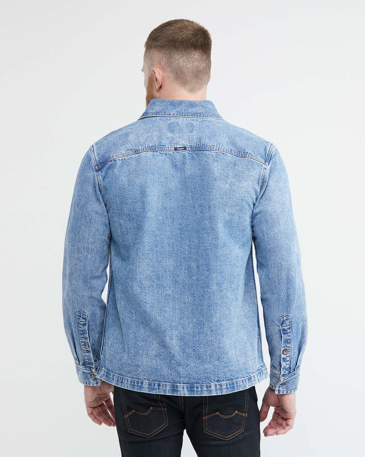 BLUE ACID-WASH DENIM SHIRT – Chevignon US