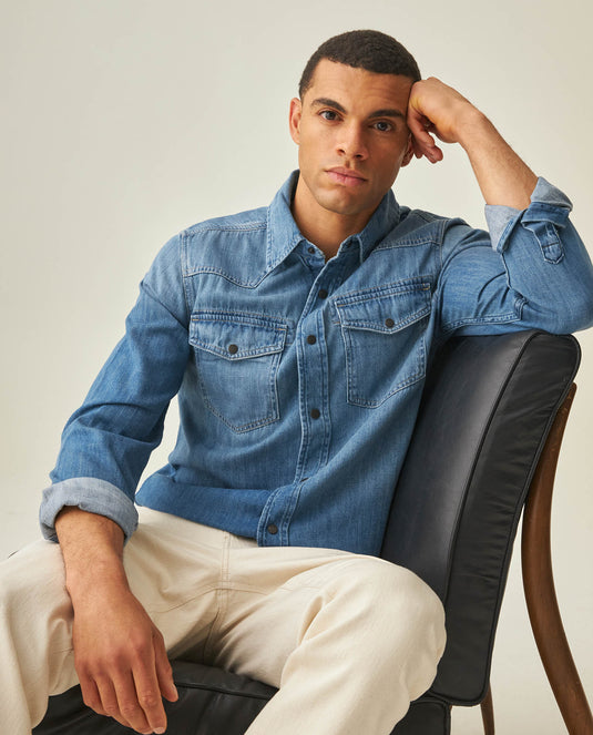 Men´s Slim Denim Shirt - Blue 63_312H000_AZU184140_0