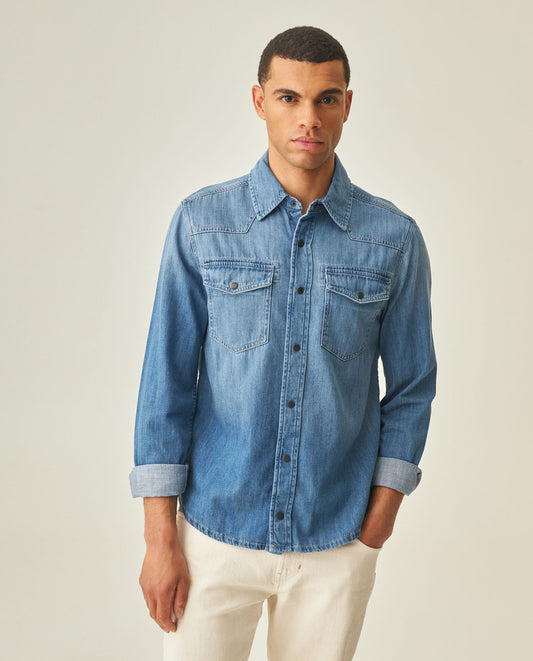 Men´s Slim Denim Shirt - Blue 63_312H000_AZU184140_3