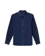 Mens Relaxed Fit Dark Denim Shirt - Special Collection - Blue 63_312H200_AZU193924_4