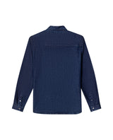 Mens Relaxed Fit Dark Denim Shirt - Special Collection - Blue 63_312H200_AZU193924_5