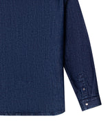 Mens Relaxed Fit Dark Denim Shirt - Special Collection - Blue 63_312H200_AZU193924_8