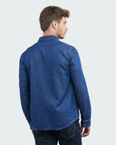 CLASSIC FIT DENIM WORK SHIRT IN BLUE