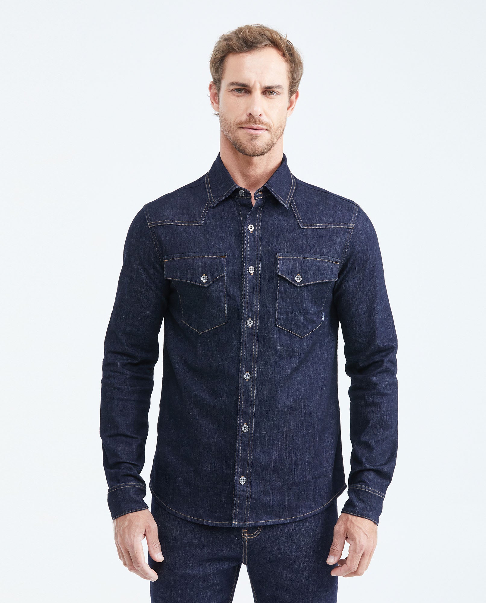 Men´s Slim Fit Denim Shirt - Blue 63_319F000_AZU194052_0