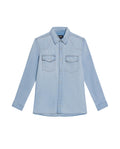 Men's Slim Fit Denim Shirt in Cotton, Midnight 319G000 - 2