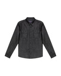 Men's Slim Fit Long Sleeve Denim Shirt in Cotton-Polyester-Rayon Blend, Nocturne - 1