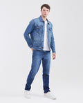 Men's Denim Trucker Jacket - Blue 320F001 - 2