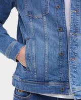 Men's Denim Trucker Jacket - Blue 320F001 - 10