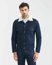 DARK WASH DENIM UTILITY JACKET