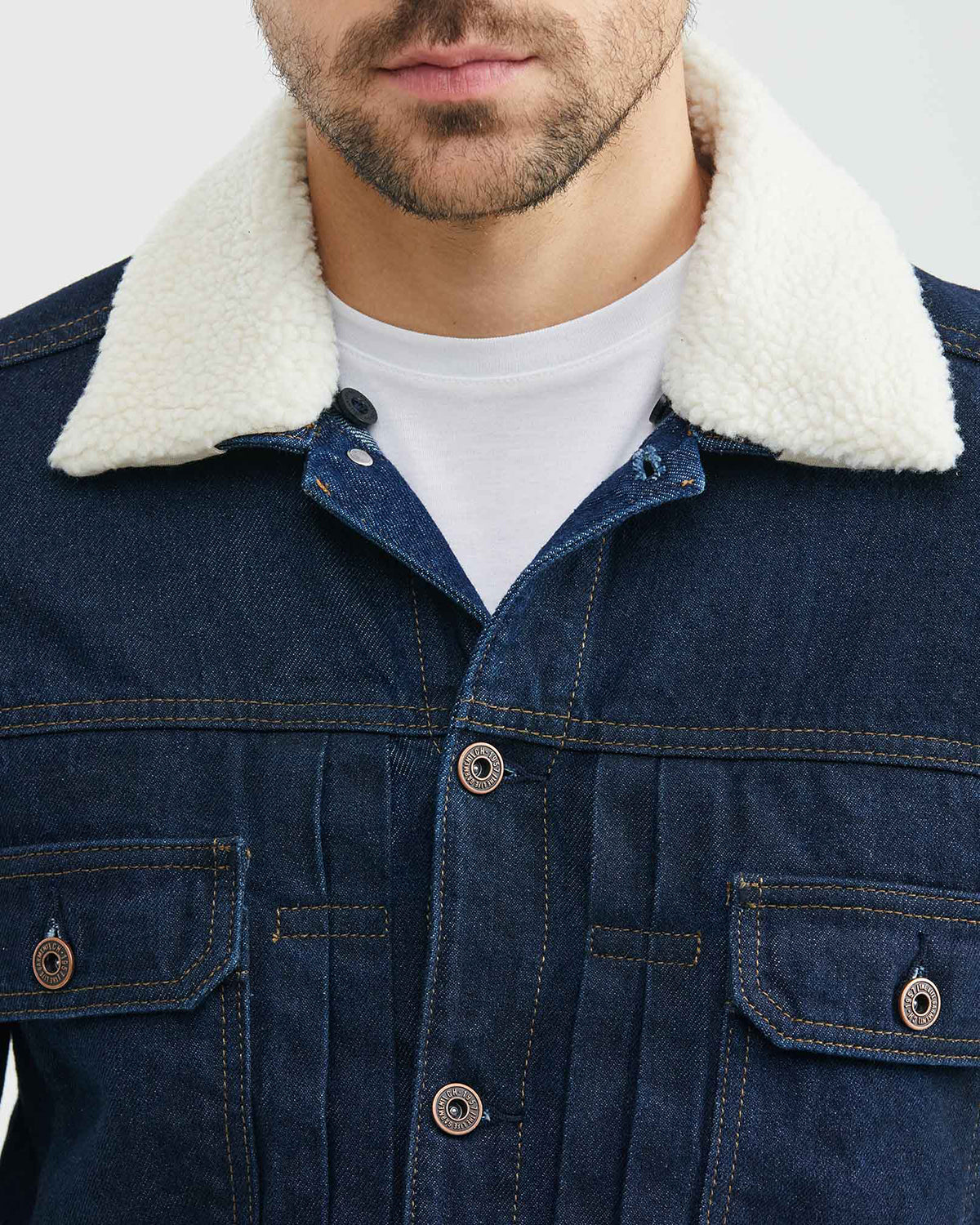 DARK WASH DENIM UTILITY JACKET