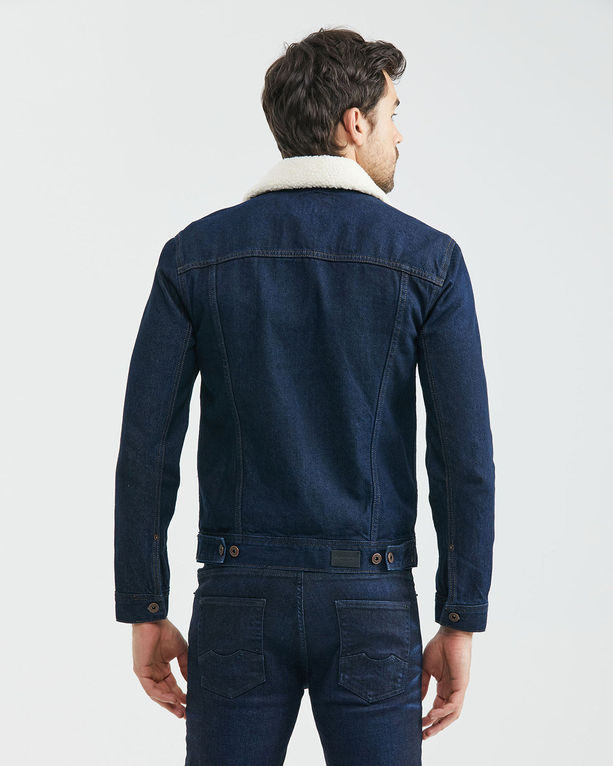 DARK WASH DENIM UTILITY JACKET