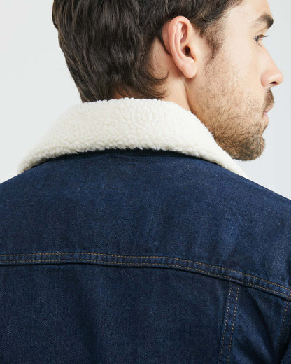 DARK WASH DENIM UTILITY JACKET