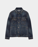 DARK WASH DENIM UTILITY JACKET