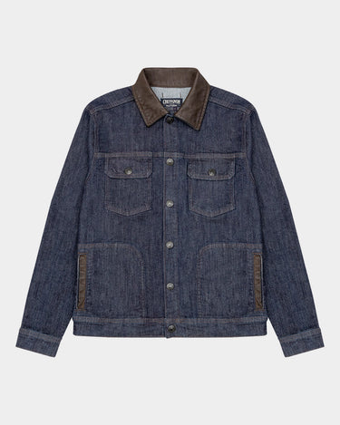 DARK WASH DENIM UTILITY JACKET