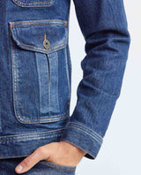 Men's Jacket Seam Distressing Bellows Pockets in Cotton Stretch Blend 322F001 - 4