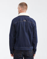 Denim Trucker Jacket with Removable Sherpa Collar Dark Blue for Men - Blue 322G000 - 5