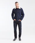 Denim Trucker Jacket with Removable Sherpa Collar Dark Blue for Men - Blue 322G000 - 7