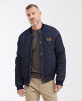 Dark Blue Denim Bomber Jacket for Men - Blue 322G001 - 1