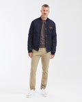 Dark Blue Denim Bomber Jacket for Men - Blue 322G001 - 2