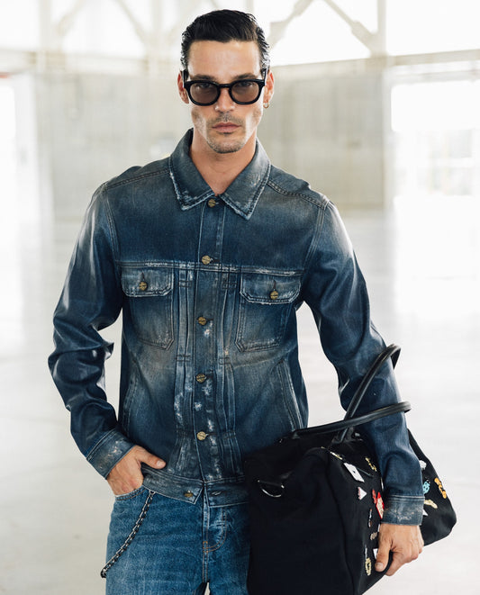 Mens Denim Trucker Jacket - Special Collection - Blue 63_322H200_AZU193924_0