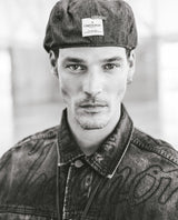 Mens Embroidered Denim Trucker Jacket - Special Collection - Blue 63_322H201_AZU194052_3