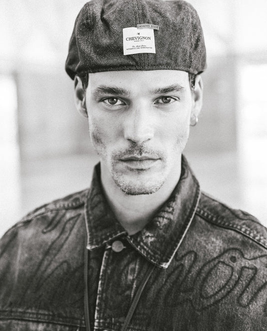 Mens Embroidered Denim Trucker Jacket - Special Collection - Blue 63_322H201_AZU194052_3
